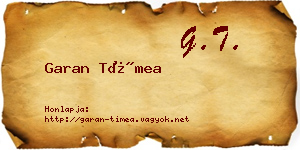 Garan Tímea névjegykártya