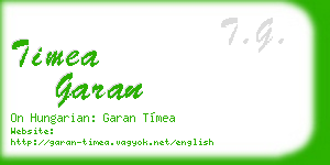 timea garan business card